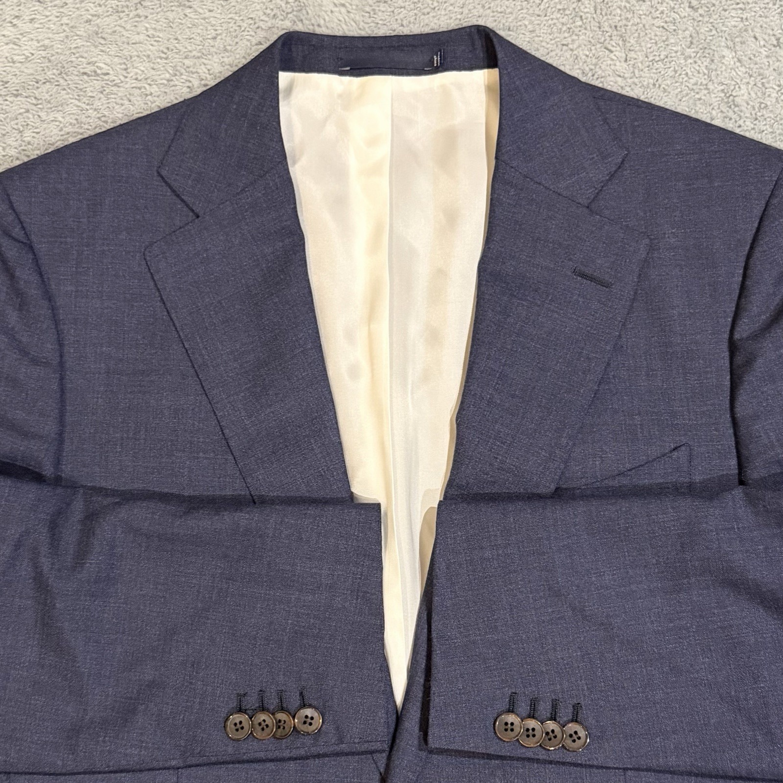 Suitsupply Navy Wool Blazer With Cream Lining
